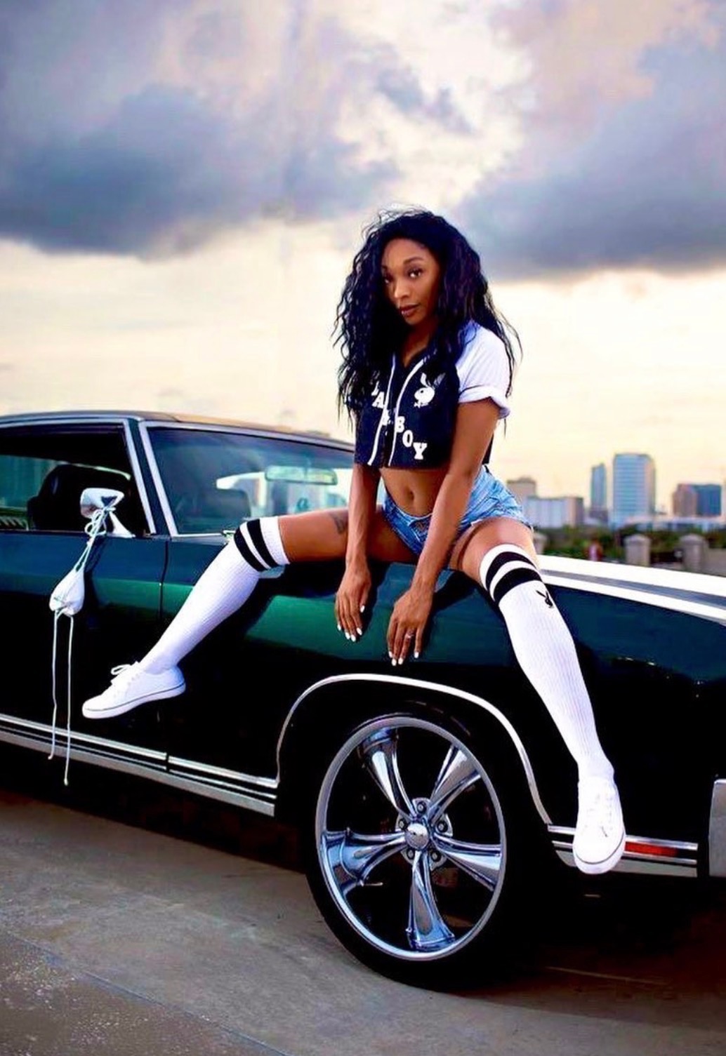 Amari Kelly in a lifestyle commercial shoot