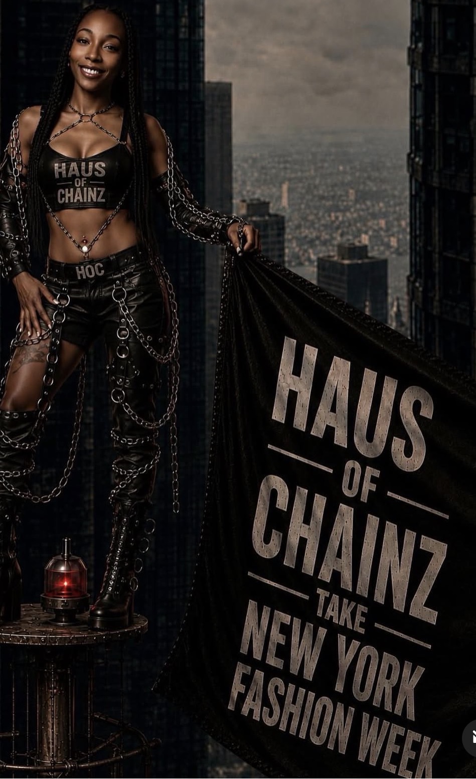 Amari Kelly in a New York Fashion Week campaign image